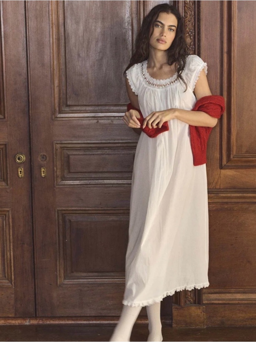 Dôen Lucilia Nightgown in Salt